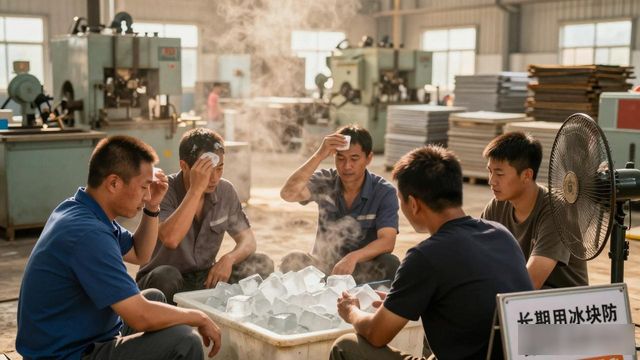 车间高温不用愁 贵阳防暑降温冰块成了工人的救命凉方